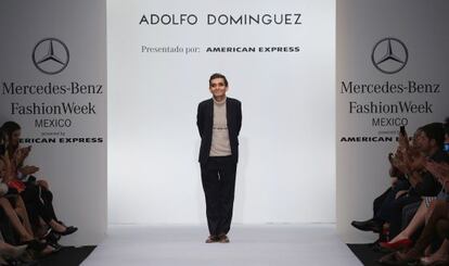 Adolfo Dom&iacute;nguez en la semana de la moda de Mexico , en 2014