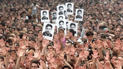 Manifestación por el secuestro de Miguel Ángel Blanco