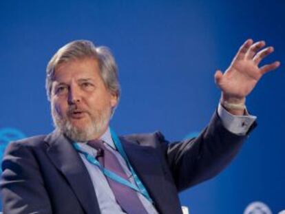 El ministro de Educación, Cultura y Deporte, Íñigo Méndez de Vigo, durante una intervención.