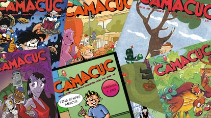 Ejemplares de la revista infantil 'Camacuc'.
