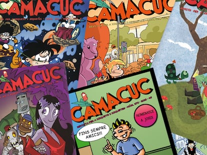 Ejemplares de la revista infantil 'Camacuc'.