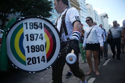 Fãs da Alemanha em Copacabana.