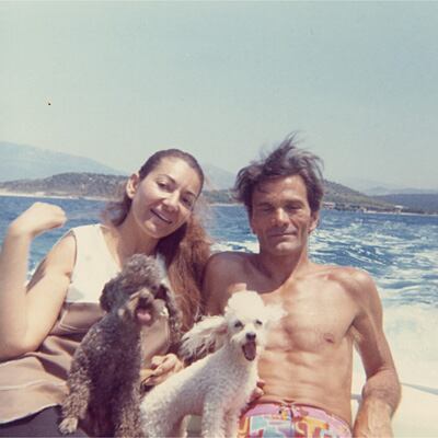 Pasolini junto a su amiga Maria Callas, en 1971, en Grecia.