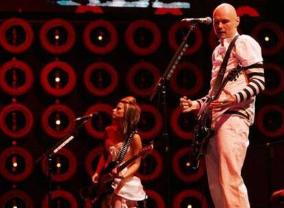 Los Smashing Pumpkins durante un momento de su actuación en Live Earth