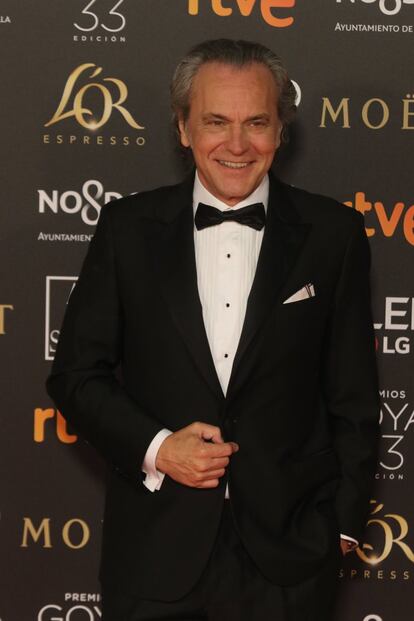 El actor José Coronado, de 62 años, en la alfombra roja de la gala de los Goya, el pasado febrero.