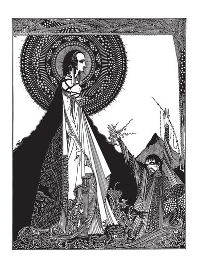 Imagen de interior de 'Cuentos de imaginación y misterio', de Edgar Allan Poe, con ilustraciones de Harry Clarke, editado por Libros del Zorro rojo.