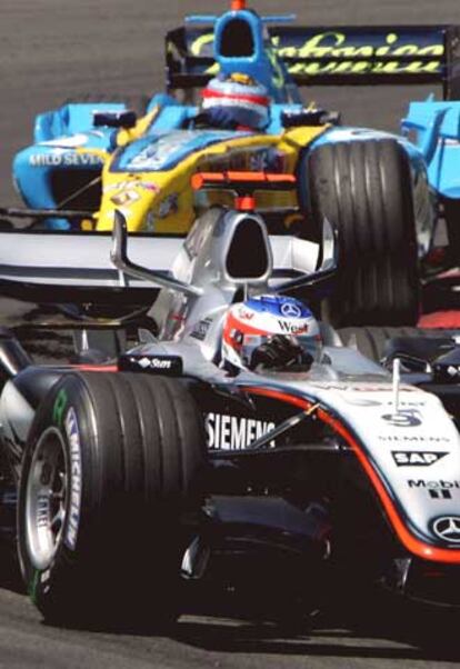 El colombiano Juan Pablo Montoya, piloto de McLaren-Mercedes, ayer en el circuito Gilles Villeneuve, de Montreal.