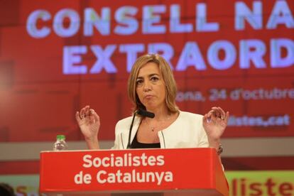 Carme Chac&oacute;n en el consejo nacional del PSC.