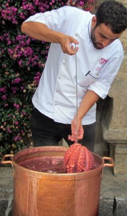 Gorka Rodríguez en A Pulpeira de Melide, en A Coruña.