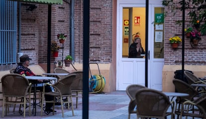 La Paz nursing home in Madrid, where a resident has died from coronavirus.