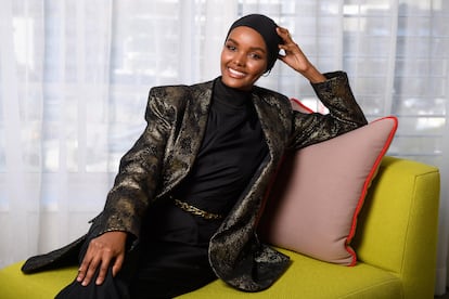 La modelo somalí-estadounidense Halima Aden en Sídney en 2019.