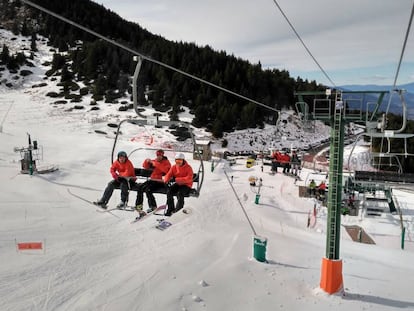 Esquiadors a Masella, la Cerdanya.