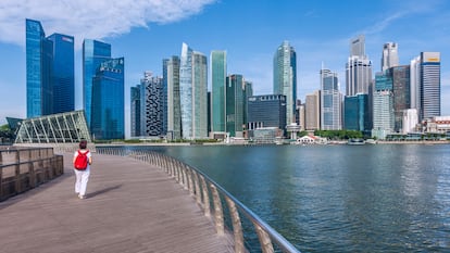 Una panorámica de Marina Bay, la bahía de Singapur.