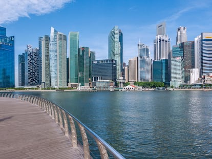 Una panorámica de Marina Bay, la bahía de Singapur.