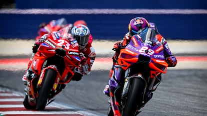 Enea Bastianini y Jorge Martin (89) durante el GP de Las Americas.