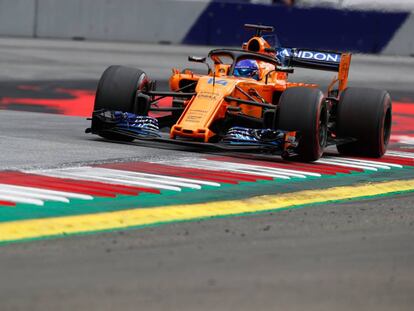El McLaren Renault de Fernando Alonso en el Gran Premio de Austria. 