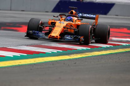 El McLaren Renault de Fernando Alonso en el Gran Premio de Austria.
