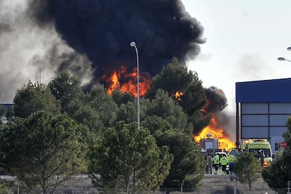 A la imatge, base aèria de Los Llanos (Albacete) després de l'accident aeri.