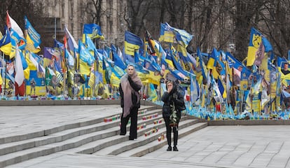 Funeral for a Ukrainian soldier killed in combat, Kyiv, March 3.