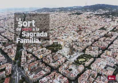 Cartell de la campanya de la Sagrada Família.
