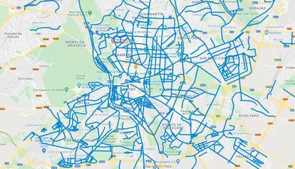 mapa te muestra que calles están ya limpias de nieve en Madrid