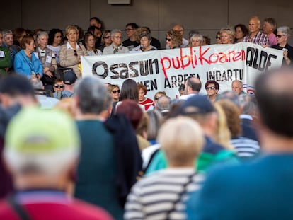 Manifestación en Lasarte (Gipuzkoa) por una sanidad publica, el pasado sábado.