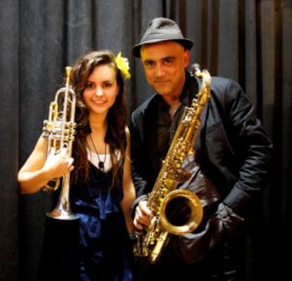 Andrea Motis y Joan Chamorro en 2012.