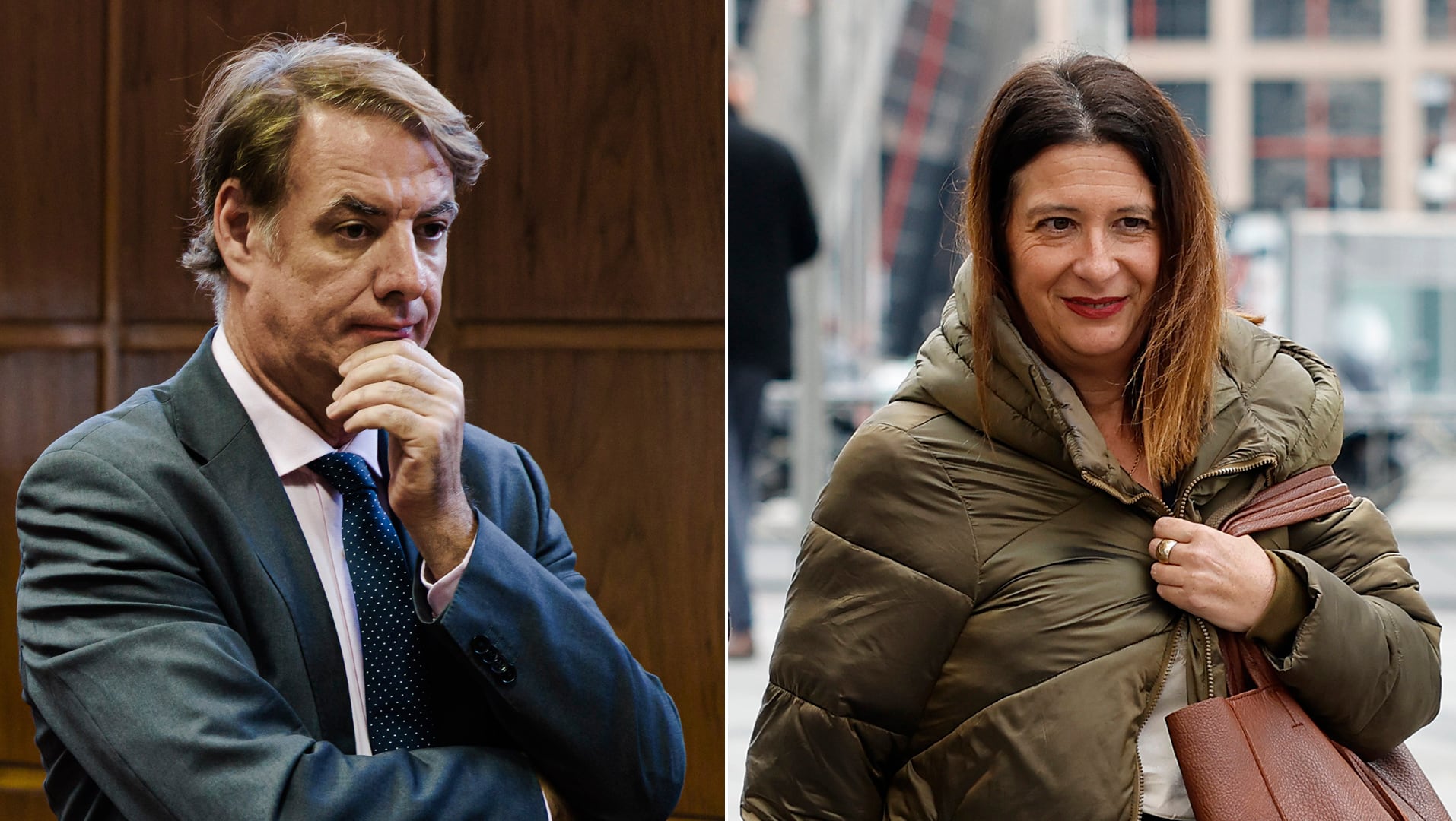 Vicente Fernández, expresidente de la Sepi y Leire Díez, exmilitante y exconcejal socialista, en dos fotografías de archivo.