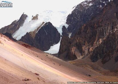 Glaciar del Caballito, en la provincia norteña de San Juan.