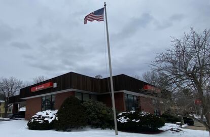 Una oficina del Banco Santander en New Hampshire (Estados Unidos), en enero de 2024.