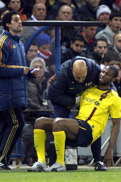 Keita recibe asistencia tas lesionarse.