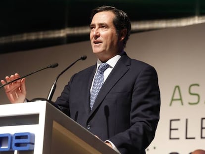 El presidente de la CEOE, Antonio Garamendi. 