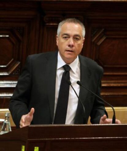 Pere Navarro, durante su intervenci&oacute;n en el pleno del Parlamento catal&aacute;n, el 23 de enero.