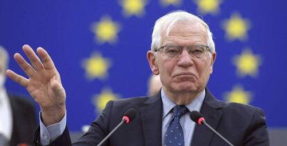 Josep Borrell, en una sesión del Parlamento Europeo.