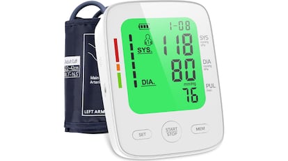 Vista del tensiómetro de brazo digital con descuento en Amazon.