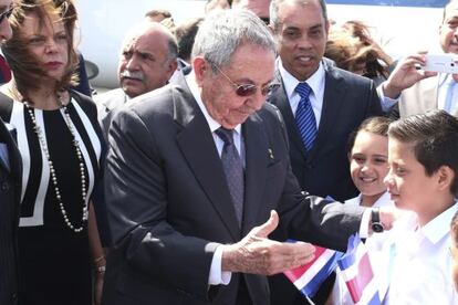 El presidente cubano, Raúl Castro, llega a Costa Rica.