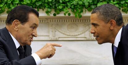 El presidente Barack Obama y el presidente Egipcio charlan en la Casa Blanca el pasado 1 de septiembre de 2010.