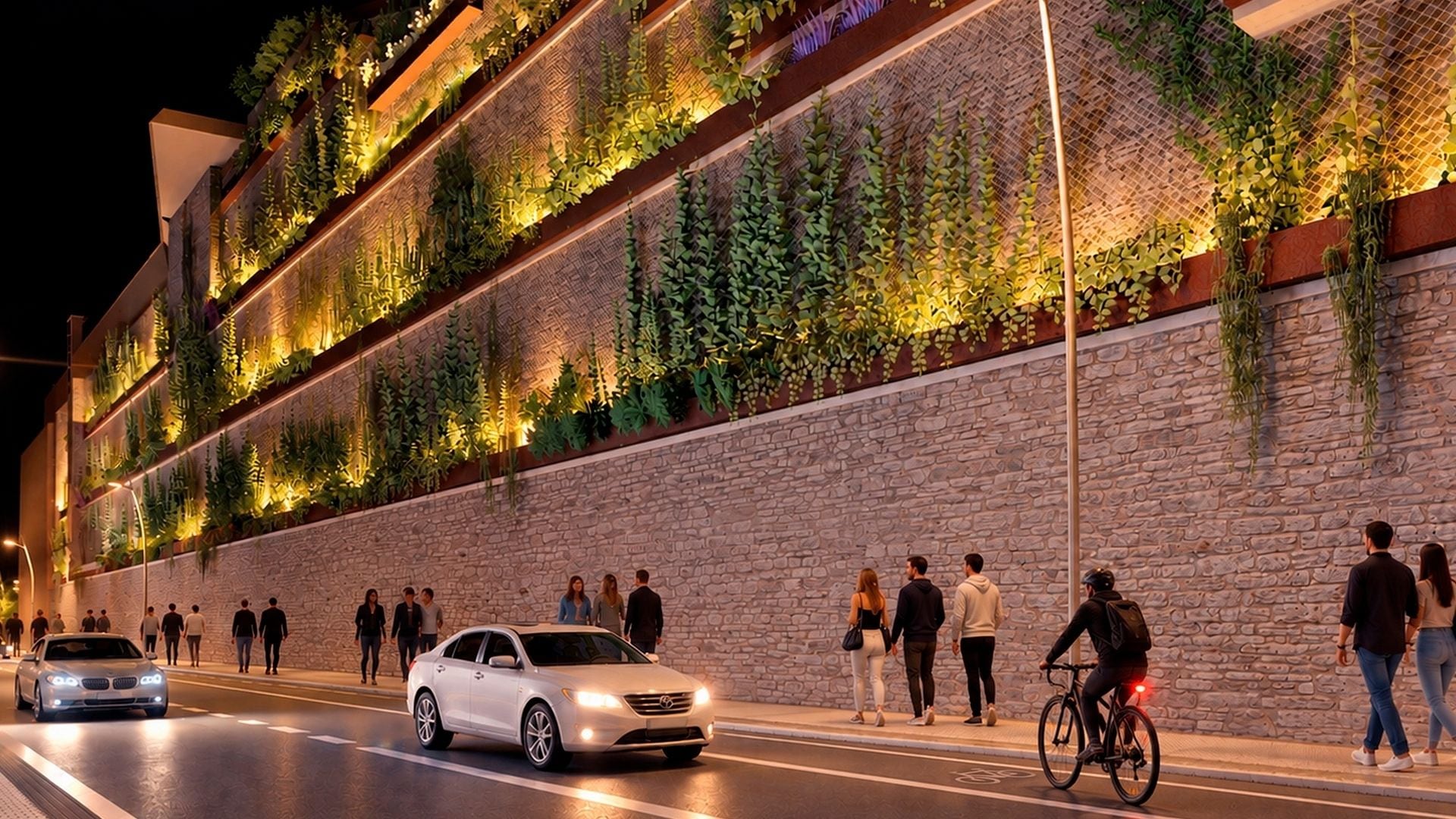 San Sebastián sauve une idée 1917 pour transformer un grand mur urbain en jardin vertical