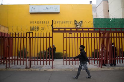 La fachada de una estancia infantil del IMSS en Ciudad de México, en julio de 2020.