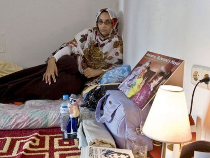 Aminetu Haidar, tras cumplir 25 días en huelga de hambre.
