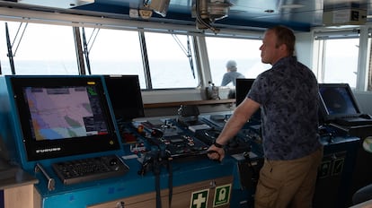 Sergey Demydov a bordo del Arctic Sunrise.