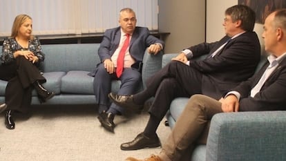 Puigdemont y Cerdán Bruselas investidura Pedro Sánchez