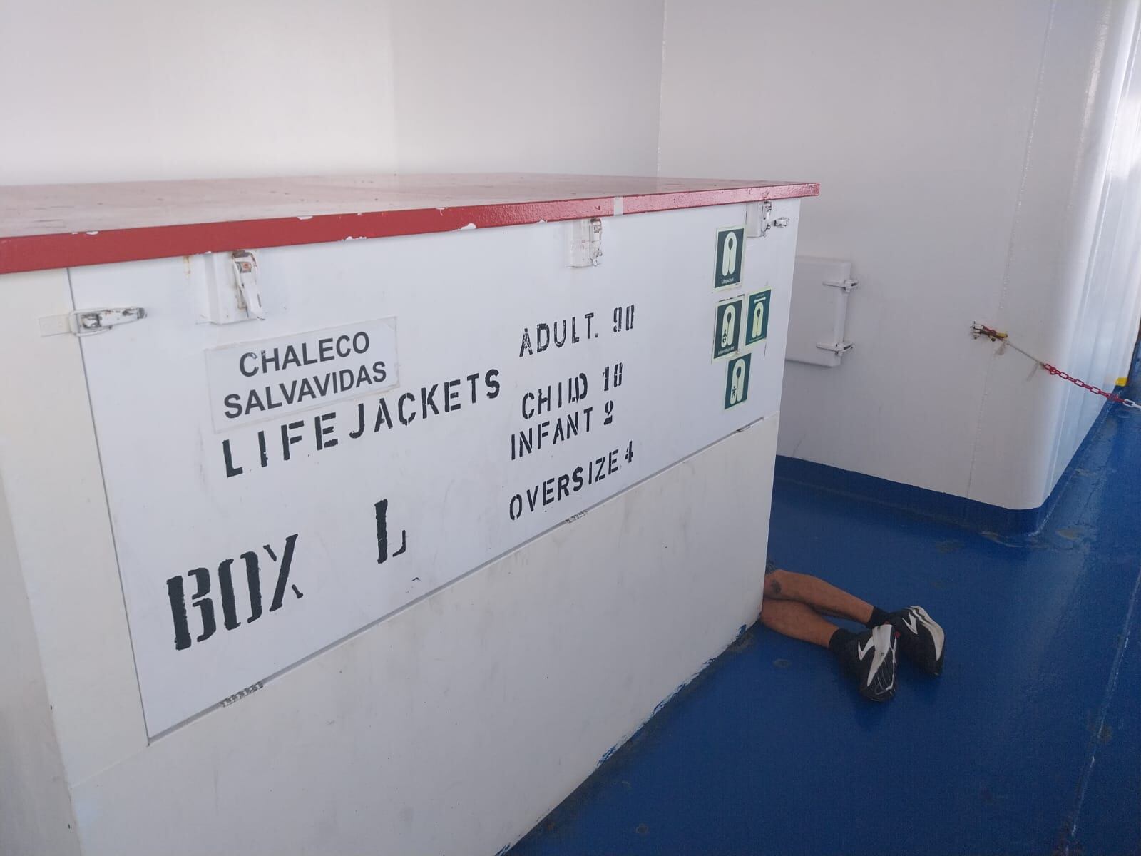 Imagen a bordo del ferry de Ibiza a Barcelona.
