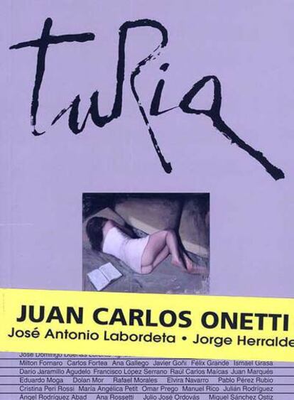 Portada de la revista 'Turia' dedicada a Juan Carlos Onetti