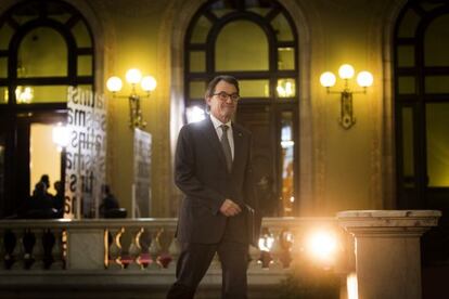 Artur Mas, abans de començar el ple, aquest dijous.