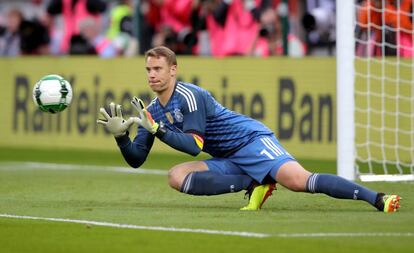 Neuer, el sábado en el amistoso Austria-Alemania.