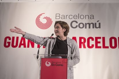 Ada Colau ahir dijous en l'inici de campanya.