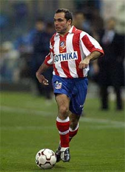 Sergi, durante un partido con el Atlético.