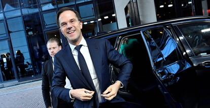 El primer ministro holandés,Mark Rutte, el pasado día 17 en Gotemburgo (Suecia).