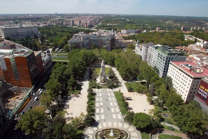 Plaza de España desde uno de los balcones en obras.